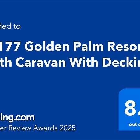 Pg177 Golden Palm Resort 8 Berth Caravan With Decking Chapel Saint Leonards Esterno foto
